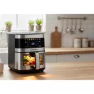 Air Fryer forrólevegős sütő, Berdsen BD-656, 9,1 l, ezüst/fekete, olaj nélküli sütés, érintőkijelzős, 7 programos, ablakos kosár, LED világítás, 1700 W