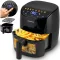 Air Fryer forrólevegős sütő, Berdsen BD-658, 4 l, fekete, olaj nélküli sütés, érintőkijelzős, 8 programos, ablakos kosár, LED világítás, 1500 W