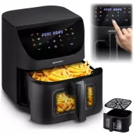   Air Fryer forrólevegős sütő, Berdsen BD-660, 8 l, fekete, olaj nélküli sütés, érintőkijelzős, 12 programos, ablakos kosár, LED világítás, 1700 W