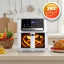 Air Fryer forrólevegős sütő, Berdsen BD-662, 6,5 l, fehér, olaj nélküli sütés, érintőkijelzős, 8 programos, túlmelegedés elleni védelem, 1700 W