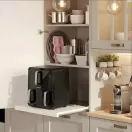 Air Fryer forrólevegős sütő, Berdsen BD-664, 12 l, fekete, kétkamrás, olaj nélküli sütés, érintőkijelzős, 8 programos, ablakos kosár, függőleges, 2800 W