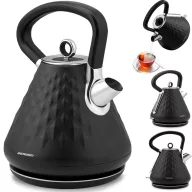   Vízforraló, Berdsen BD-700, 1700 ml, fekete, 1850-2200 W, fém ház, szárazonforrás elleni védelem, 360°-os talp, világító kapcsoló, kivehető vízkőszűrő