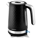 Vízforraló, Berdsen BD-705, 1700 ml, fekete-ezüst, 1850-2200 W, fém ház, szárazonforrás elleni védelem, 360°-os talp, világító kapcsoló, kivehető vízkőszűrő