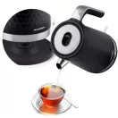 Vízforraló, Berdsen BD-705, 1700 ml, fekete-ezüst, 1850-2200 W, fém ház, szárazonforrás elleni védelem, 360°-os talp, világító kapcsoló, kivehető vízkőszűrő