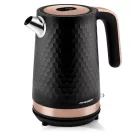 Vízforraló, Berdsen BD-705, 1700 ml, fekete-réz, 1850-2200 W, fém ház, szárazonforrás elleni védelem, 360°-os talp, világító kapcsoló, kivehető vízkőszűrő