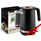 Vízforraló, Berdsen BD-705, 1700 ml, fekete-réz, 1850-2200 W, fém ház, szárazonforrás elleni védelem, 360°-os talp, világító kapcsoló, kivehető vízkőszűrő