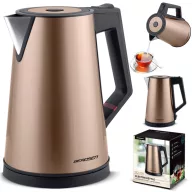   Vízforraló, Berdsen BD-708, 1700 ml, réz, 1850-2200 W, duplafalú, szárazonforrás elleni védelem, nem melegedő burkolat, melegen tartás 2 óráig, 360°-os talp