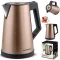 Vízforraló, Berdsen BD-708, 1700 ml, réz, 1850-2200 W, duplafalú, szárazonforrás elleni védelem, nem melegedő burkolat, melegen tartás 2 óráig, 360°-os talp