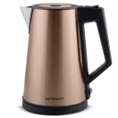 Vízforraló, Berdsen BD-708, 1700 ml, réz, 1850-2200 W, duplafalú, szárazonforrás elleni védelem, nem melegedő burkolat, melegen tartás 2 óráig, 360°-os talp