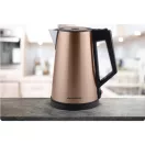 Vízforraló, Berdsen BD-708, 1700 ml, réz, 1850-2200 W, duplafalú, szárazonforrás elleni védelem, nem melegedő burkolat, melegen tartás 2 óráig, 360°-os talp