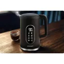 Vízforraló, Berdsen BD-712, 1700 ml, fekete-ezüst, 1850-2200 W, érintőpaneles hőfokbeállítás, fém ház, melegen tartás 3 óráig, duplafalú, 360°-os talp, hőmérővel