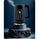 Vízforraló, Berdsen BD-712, 1700 ml, fekete-ezüst, 1850-2200 W, érintőpaneles hőfokbeállítás, fém ház, melegen tartás 3 óráig, duplafalú, 360°-os talp, hőmérővel