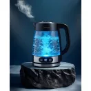 Vízforraló, Berdsen BD-715, 1800 ml, átlátszó, 1850-2200 W, érintőpaneles hőfokbeállítás, fém/üveg ház, szárazonforrás elleni védelem, 360°-os talp, hőmérővel