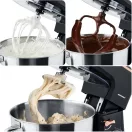Konyhai robotgép, Berdsen BD-756, fekete/arany, 6 l, 1400 W, 3 az 1-ben, planetáris keverés, rozsdamentes acél tál, 6 sebességfokozat, impulzus mód (TE375601)