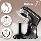 Konyhai robotgép, Berdsen BD-756, fekete/arany, 6 l, 1400 W, 3 az 1-ben, planetáris keverés, rozsdamentes acél tál, 6 sebességfokozat, impulzus mód (TE375601)