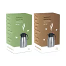Termosz kancsó készlet, Berdsen BD-780, 2 x 2000 ml, 2 db, ezüst, rozsdamentes acél, duplafalú, meleg és hideg italokhoz, 12 órás hőmegtartás, kávéhoz és teához