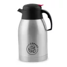 Termosz kancsó, Berdsen BD-780, 2000 ml, ezüst, rozsdamentes acél, duplafalú, meleg és hideg italokhoz, 12 órás hőmegtartás, kávéhoz
