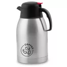 Termosz kancsó, Berdsen BD-780, 2000 ml, ezüst, rozsdamentes acél, duplafalú, meleg és hideg italokhoz, 12 órás hőmegtartás, kávéhoz