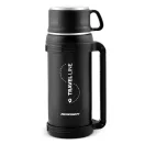 Termosz, Berdsen BD-781, 1500 ml, fekete, rozsdamentes acél, duplafalú, meleg és hideg italokhoz, 12 órás hőmegtartás