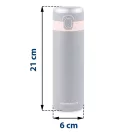Termosz, Berdsen BD-786, 450 ml, szürke, rozsdamentes acél, duplafalú, LCD kijelző, meleg és hideg italokhoz, 12 órás hőmegtartás