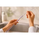 Szívószál készlet, Berdsen, 4 db, lila/bézs/fehér/átlátszó, 29,5 cm, többször használható, BPA-mentes, mosogatógépben mosható, tisztítókefével