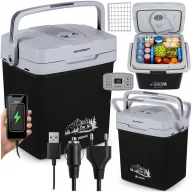   Autós hűtőtáska, Berdsen Icemax, fekete, 26 l, ventilátoros, egyzónás, akár 18°C hűtés, ECO/normál üzemmód, 12 V DC / 230 V AC, 39 dB