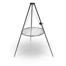 Háromlábú rács tűzrakóhoz, Berdsen BD-884, fekete, átmérő: 80 cm, acél, állítható magasság