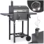 Faszenes grill, Berdsen BD-892, antracit, acél, 110 x 96 x 35 cm, kétrészes öntöttvas rács: 42 x 31,5 cm, kerekek