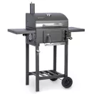 Faszenes grill, Berdsen BD-892, antracit, acél, 110 x 96 x 35 cm, kétrészes öntöttvas rács: 42 x 31,5 cm, kerekek