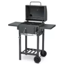 Faszenes grill, Berdsen BD-892, antracit, acél, 110 x 96 x 35 cm, kétrészes öntöttvas rács: 42 x 31,5 cm, kerekek
