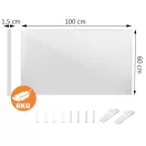 Elektromos fűtőpanel, Berdsen, BD-980, 600 W, 100 x 60 x 1,5 cm, infravörös Carbon Crystal technológia, falra/mennyezetre szerelhető vagy szabadon álló, gyors felfűtés, túlmelegedés elleni védelem, csendes működés