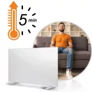 Elektromos fűtőpanel, Berdsen, BD-980, 600 W, 100 x 60 x 1,5 cm, infravörös Carbon Crystal technológia, falra/mennyezetre szerelhető vagy szabadon álló, gyors felfűtés, túlmelegedés elleni védelem, csendes működés
