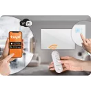 Elektromos fűtőpanel, Berdsen, BD-981, 600 W, 100 x 60 x 1,5 cm, infravörös, Wi‑Fi (Tuya) és távirányító, érintőpanel, beépített termosztát, időzítő 1–9 óra