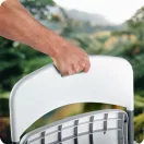 Kerti szék, Plonos Sofotel PL-404, fehér, acél keret, PE, összecsukható, 200 kg teherbírás, 2 db-os szett