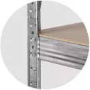 Műhelypolc szett, Plonos PL-701, ezüst, 174 x 80 x 40 cm, 4 polcos, acél, MDF polclapok, állítható polcmagasság, teherbírás: 150 kg/polc, 2 db-os szett