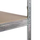 Műhelypolc, Humberg HR-815, ezüst, 222 x 110 x 50 cm, 6 polcos, acél, MDF polclapok, állítható polcmagasság, teherbírás: 150 kg/polc