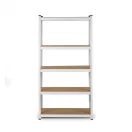 Műhelypolc, Humberg 4844, fehér, 180 x 90 x 30 cm, 5 polcos, acél, MDF polclapok, állítható polcmagasság, teherbírás: 175 kg/polc