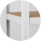 Műhelypolc, Humberg 4847, fehér, 180 x 90 x 40 cm, 5 polcos, acél, MDF polclapok, állítható polcmagasság, teherbírás: 175 kg/polc