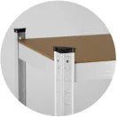 Műhelypolc, Humberg 4847, fehér, 180 x 90 x 40 cm, 5 polcos, acél, MDF polclapok, állítható polcmagasság, teherbírás: 175 kg/polc