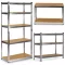 Műhelypolc, Humberg HR-853, ezüst, 183 x 90 x 40 cm, 5 polcos, acél, MDF polclapok, állítható polcmagasság, teherbírás: 265 kg/polc