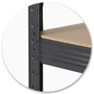 Műhelypolc, Humberg HR-855, fekete, 180 x 100 x 60 cm, 5 polcos, acél, MDF polclapok, állítható polcmagasság, teherbírás: 265 kg/polc