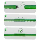 Növénytámasz, Plonos PL-940, zöld, magasság: 120 cm, átmérő: 1,1 cm, rozsdamentes acélmagos, PE bevonat, hegyes végű, 10 db-os csomag