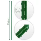 Növénytámasz, Plonos PL-940, zöld, magasság: 120 cm, átmérő: 1,1 cm, rozsdamentes acélmagos, PE bevonat, hegyes végű, 10 db-os csomag