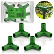   Növénytámasz csatlakozó, Plonos PL-941, zöld, átmérő: 1, 1 cm, 3-as típus, 40 mm magas, PE műanyag, 4 db-os csomag (TE494130)