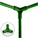 Növénytámasz csatlakozó, Plonos PL-941, zöld, átmérő: 1, 1 cm, 3-as típus, 40 mm magas, PE műanyag, 4 db-os csomag (TE494130)