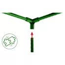 Növénytámasz csatlakozó, Plonos PL-941, zöld, átmérő: 1, 1 cm, 3-as típus, 40 mm magas, PE műanyag, 4 db-os csomag (TE494130)