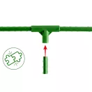 Növénytámasz csatlakozó, Plonos PL-941, zöld, átmérő: 1, 1 cm, 3-as típus, T alakú, 70 mm magas, PE műanyag, 4 db-os csomag (TE494140)