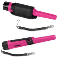   Fémdetektor, Cobra Tector CT-1078, rózsaszín, 24,2 x 3,7 cm, IPX8 vízálló, 3 riasztási mód, beépített LED lámpa, 360° érzékelés, automatikus hangolás, elemes (1 db 9V)