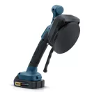 Akkumulátoros tapadókorong, Humberg HM-160, kék/fekete, átmérő: 13 cm, vibrációs, vákuumos, teherbírás: 100 kg, 5 fokozat, beépített vízmérték, csempéhez, padlólaphoz