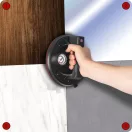 Akkumulátoros tapadókorong, Humberg HM-162, kék/fekete, átmérő: 20 cm, vákuumos, beépített manométer, teherbírás: 200 kg, csempéhez és üveghez